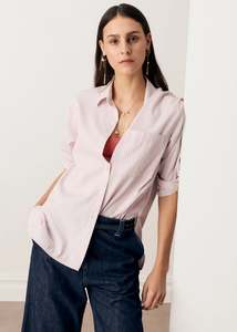 POL AUBIN LS SHIRT PINK STRIPE