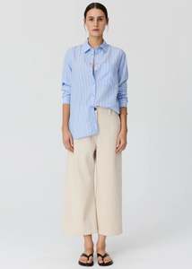 POL AUBIN LS SHIRT BLUE/PINK