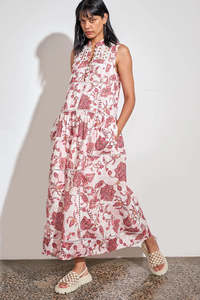 ZOE KRATZMANN LINGER DRESS ROSE PAISLEY