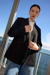 Jackets Coats: MARLOW MIRAGE BLAZER BLACK