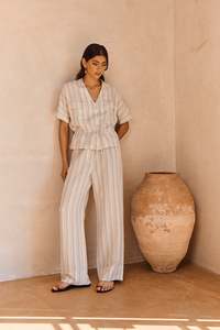 Bottoms: MARLOW FRESCO PANT COASTAL STRIPE
