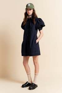 KAREN WALKER DELPHIE DRESS NAVY
