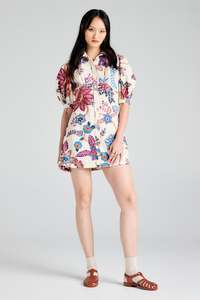 KAREN WALKER DELPHIE DRESS CREAM MULTI