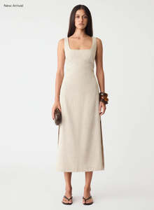 ESMAEE ETCH DRESS SAND