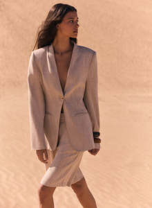 ESMAEE ETCH BLAZER SAND