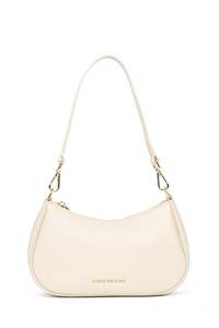 AMONG THE BRAVE ADORE BONE LEATHER DOUBLE STRAP SMALL SHOULDERL BAG