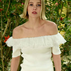 clothing: Stay Tulle Top - Ivory