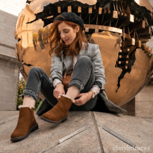 Footwear: Pioneer Leather Boot - Oak