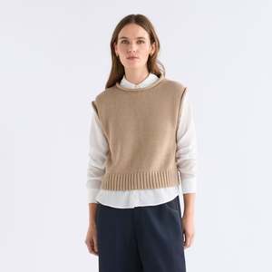 Lunel Knit Vest - Camel