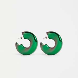 Jewellery 1: Askla Ombre Hoop Earrings - Green-Black