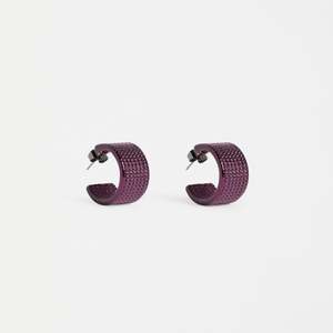 Jewellery 1: Glynn Small Hoop Earring - Shiraz or Dark Olive