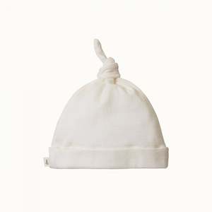 Baby 1: Merino Knotted Beanie - Natural