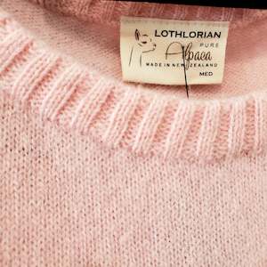 Alpaca Plain Crew Neck Vest - Blush