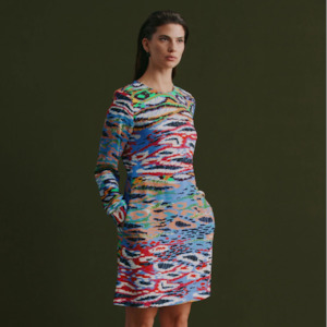 Solina Short Dress - Serp Print