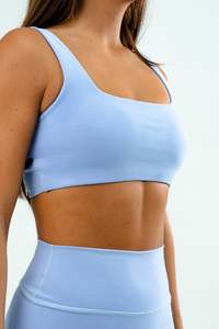 Tops: Bandage Crop . Periwinkle