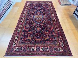 Navy: Persian Hand Knotted Nahavand Rug Size 310 x 160cm