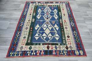 133x 195cm: Handmade Fine Turkish Anatolian Kilim Rug Size: 170 x 147cm