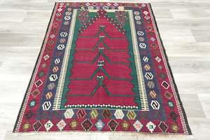Handmade Fine Turkish Anatolian Kilim Rug Size: 163 x 130cm