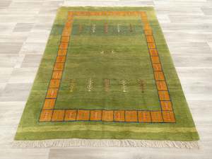 Authentic Persian Hand Knotted Gabbeh Rug Size: 193 x 150cm