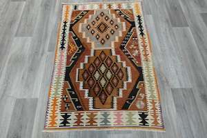 Handmade Fine Turkish Anatolian Kilim Rug Size: 146 x 100cm
