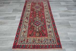 Handmade Fine Turkish Anatolian Kilim Rug Size: 220 x 115cm