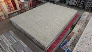 Beige: Abstract Design Argentum Rug Size: 280 x 380cm