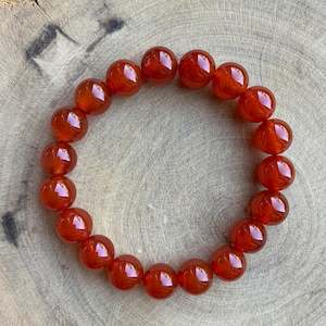 Carnelian Bead Stone Bracelet