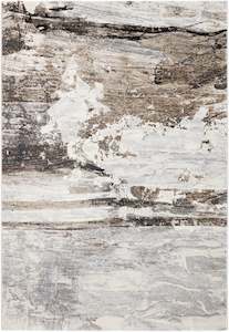 Beige: Funky Abstract Design Argentum Rug (63847-9243) Size: 300 x 400cm