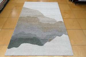 Beige: Abstract Design Textured Mehari Shaggy Rug (23162-6747) Size: 160 x 230cm