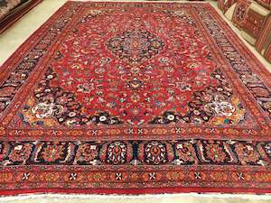 Oversized: Persian Hand Knotted "Dorokhsh" Mashhad Rug Size: 413 x 313cm