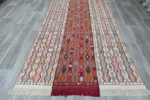 Multi: HANDMADE KURDISH KILIM RUG 253 X 150CM – AUTHENTIC RESWAN TRIBAL WOOL FLATWEAVE FROM CIHANBEYLI KULU KONYA | VINTAGE TURKISH NOMADIC AREA RUG