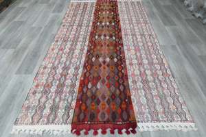 HANDMADE KURDISH KILIM RUG 260 X 152CM – AUTHENTIC RESWAN TRIBAL WOOL FLATWEAV&hellip;