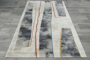 Abstract Balance Flowing Line Contemporary Aroha Rug