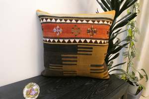 Handmade Turkish Kilim Cushion Cover 60 x 60cm with Insert | Original Anatolian &hellip;