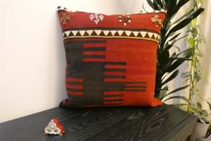 Handmade Turkish Kilim Cushion Cover 60 x 60cm with Insert | Original Anatolian &hellip;