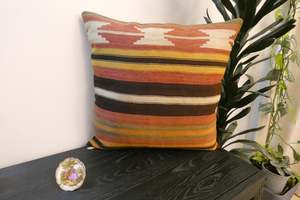 Handmade Turkish Kilim Cushion Cover 60 x 60cm with Insert | Original Anatolian &hellip;