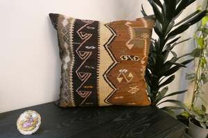 Handmade Turkish Kilim Cushion Cover 60 x 60cm with Insert | Original Anatolian &hellip;
