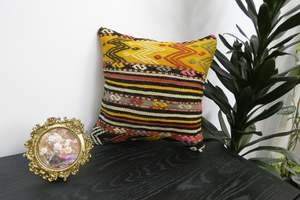 Handmade Turkish Kilim Cushion Cover 40 x 40cm with Insert | Original Anatolian &hellip;