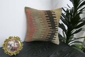 Handmade Turkish Kilim Cushion Cover 40 x 40cm with Insert | Original Anatolian &hellip;