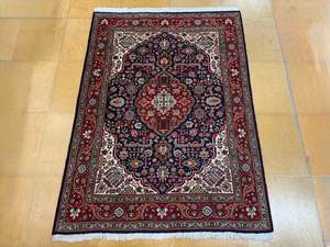 Hand-Knotted Authentic Persian Tabriz Rug Size: 197 x 147cm