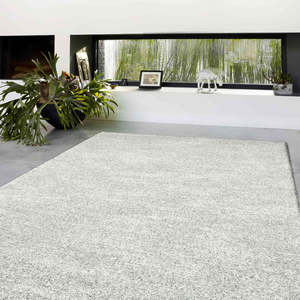 Cool Tones: Stone Colour Mehari Shaggy Rug (23500-6242)