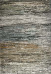 Cool Tones: Coastal Distressed Landscape Multi-Tonal Argentum Rug (63814-1219)