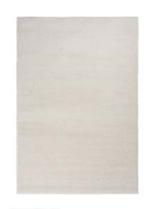 Natural Tones: Minimalist Plain Textured Off-White Mehari Shaggy Rug (23001-6268)