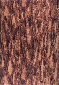 Natural Tones: Abstract Copper Smoke Argentum Rug Size: 200 x 290cm (63074-1214)