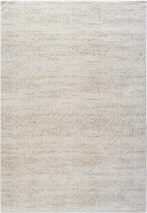 Minimalist Warm Beige Textured Lattice Harmony Rug (59017-9595)