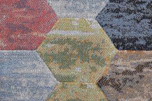 Multi Color Geometric Hive Design Argentum Round Rug Size: 240 x 240cm (63456-2626)