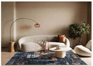 Abstract Brushstroke Design Luxurious Platinum Rug (83029-3212)
