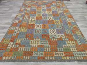 Afghan Hand Made Choubi Kilim Rug Size: 360 x 253cm