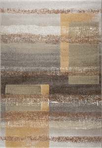 Nordic Charcoal & Earthy Brown Abstract Stripe Argentum Rug (63026-7248)
