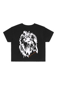 Womens Top: Rugged Ram Women's Crop Tee - Bull Tahr